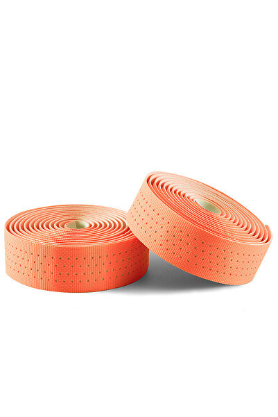 Other Owijka na kierownicę rowerową silikonowa perforowana - pomarańczowa