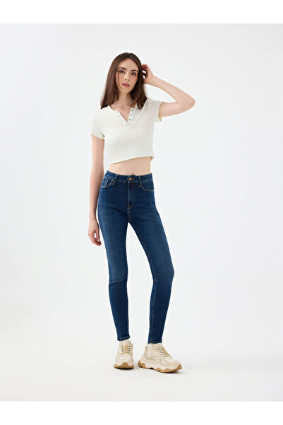 Loft Γυναικείο τζιν παντελόνι Natalie Skinny Fit σε σκούρο μπλε χρώμα Lf2037056
