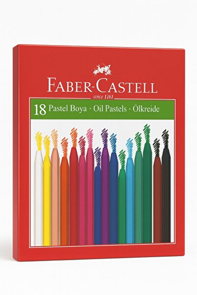 Faber Castel علبة كرتون تحتوي على 18 قلم تلوين باستيل من فابر كاستل