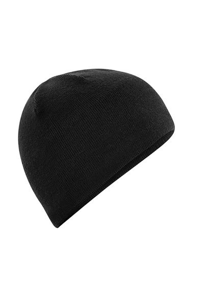 RONIC Active wool hat with fleece ear lining, unisex, black, one size fits all
