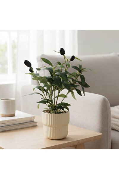 Casco Artificial olive branches in a modern pot