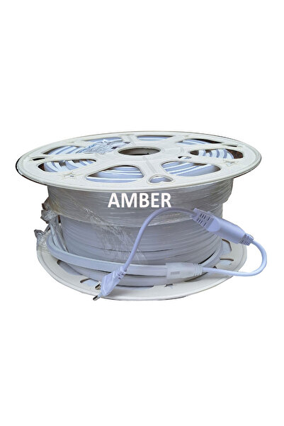 Sunlight Neon Şerit Led 100 Metre 220V 10x10 mm Amber Renkli Aydınlatma