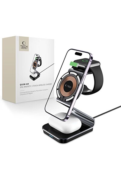 Other Ładowarka indukcyjna 3w1 z MagSafe și smartfon Apple Watch AirPods - cz...