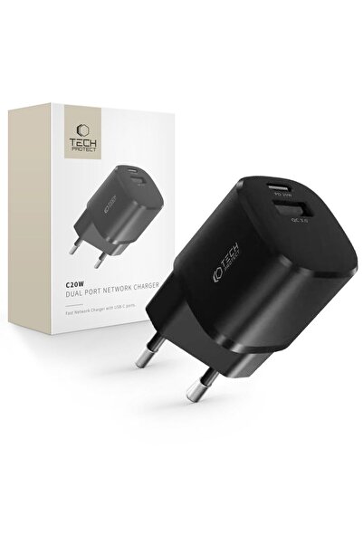 Other Ładowarka sieciowa C20W mini USB-C PD 20W / USB-A QC 3.0 - czarna