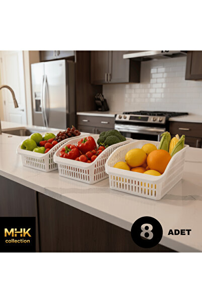 MHK Collection 8 Large Refrigerator Organizer Baskets