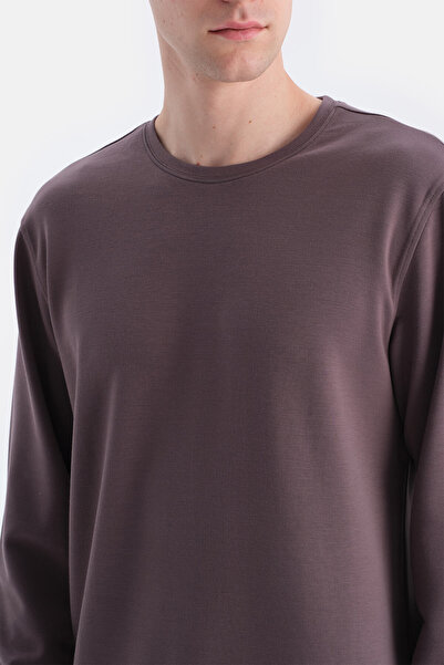 Dagi Φούτερ με λαιμόκοψη σε ανοιχτό καφέ χρώμα