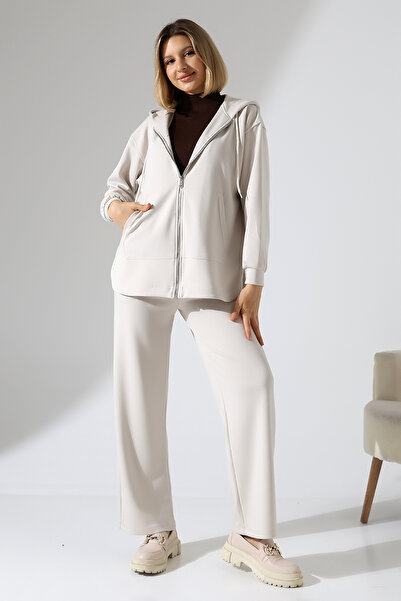 Esberin Kadın Modal Kumaş Premium Fermuarlı Alt-Üst Eşofman Takımı