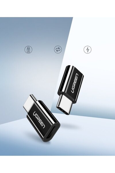 Other Adapter przejściówka z micro USB na USB-C - czarny