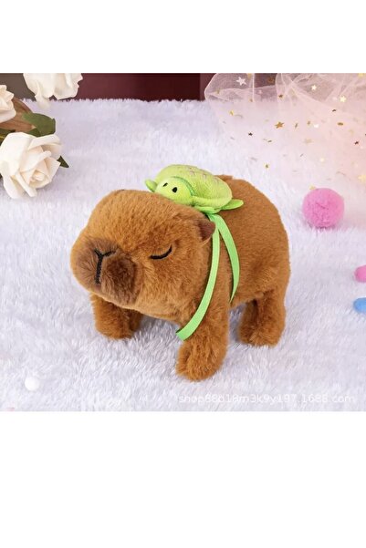 Genel Markalar Süper Sevimli Kapibara Peluş Yürüyen Sesli Işıklı Capybara Fig...