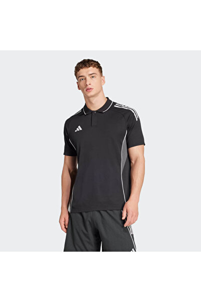 adidas Tiro25C Μαύρο ανδρικό μπλουζάκι πόλο με λαιμόκοψη Jy1804