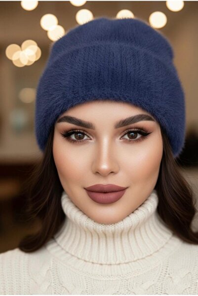Goldmine Жіноча м'яка шапка з хутром, синя
