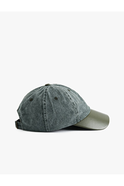 Koton Faux Leather Detailed Cap Hat