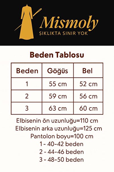 MİSMOLY Hijab Double Set Long Tunic Wide Leg Pants