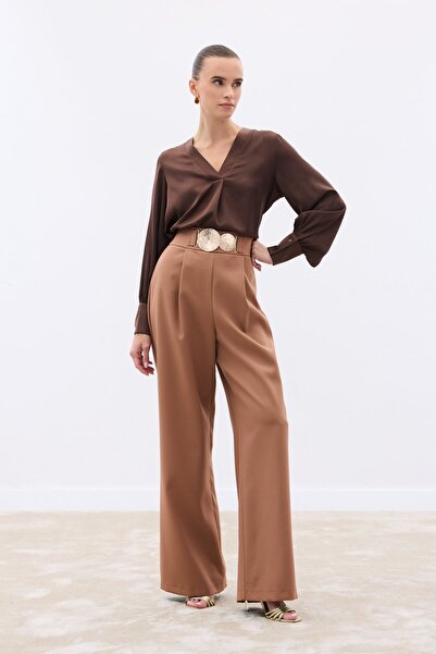 Sateen Accessory Pants - Camel
