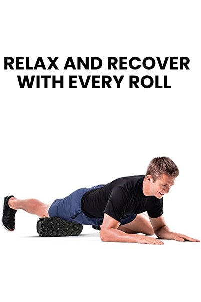 Goat High-Density Foam Massage Roller, Black, with Textured Mesh Pattern, for Deep Tissue Massage from GO