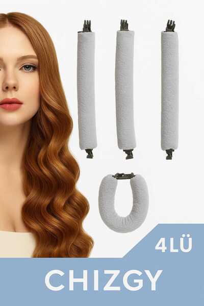 CHIZGY Set de 4 ondulatori Welsoft pentru coafarea părului, fără căldură, nu ...
