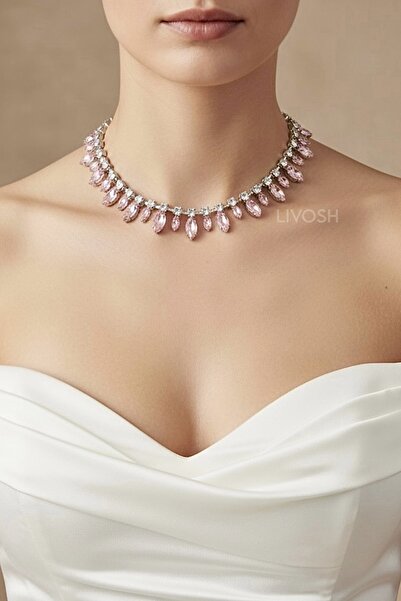 LIVOSH قلادة أنيقة من حجر الدمعة