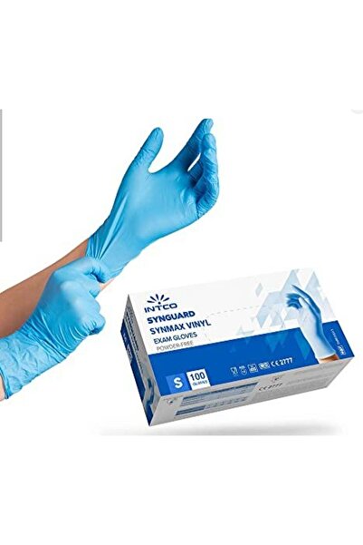 INTCO MEDICAL 100 Blue Nitrile Gloves Powder Free