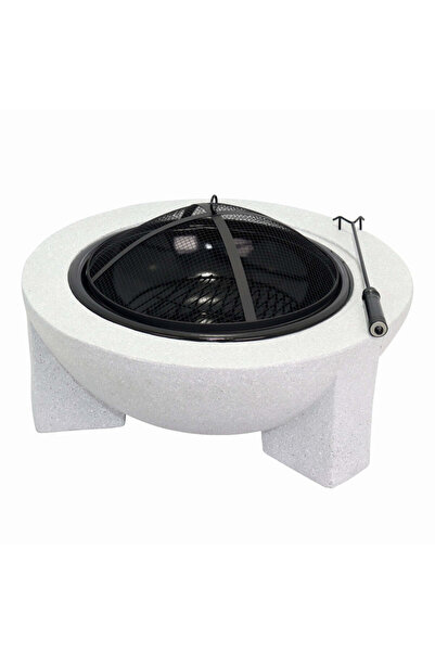 KlugMeister Șemineu de terasă KY7347FP, material oțel cu bază de oxid de magneziu, dimensiuni 73x73x4