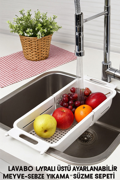 Snow Homs 1 Piece Sliding Adjustable Practical Sink Strainer Openable Drainer