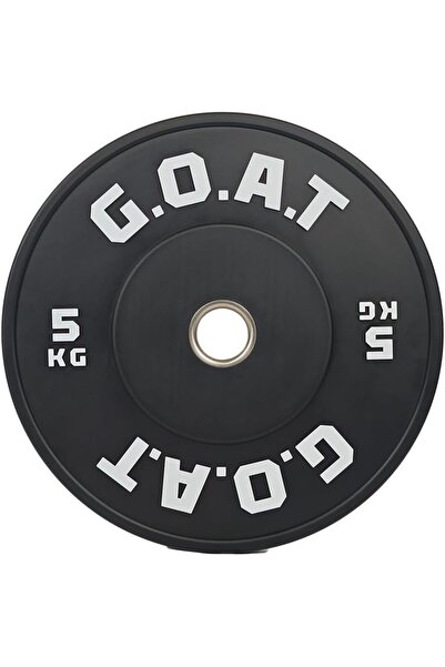 Goat ألواح وزن مطاطية ثلاثية الأبعاد، مجموعة أوزان من 5 إلى 25 كجم، لون أسود