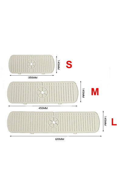 Choice1 M White 1Pcs Silicone Faucet Mat Water Ripples Kitchen Bathroom Drain...