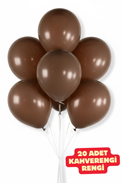 Baloncu Nene 20Pcs Brown Pastel Balloon Birthday Celebration Surprise Supplies and Decorations Birthday Balloons