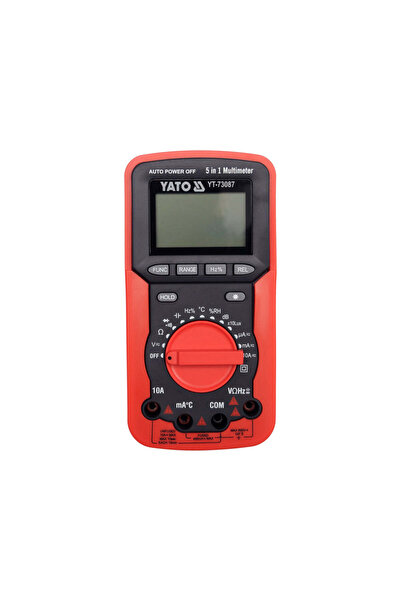 yato Multimetru 5 în 1 YT-73087, măsurare tensiune, curent, rezistență, tempe...