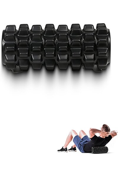 Goat High-Density Foam Massage Roller, Black, with Textured Mesh Pattern, for Deep Tissue Massage from GO