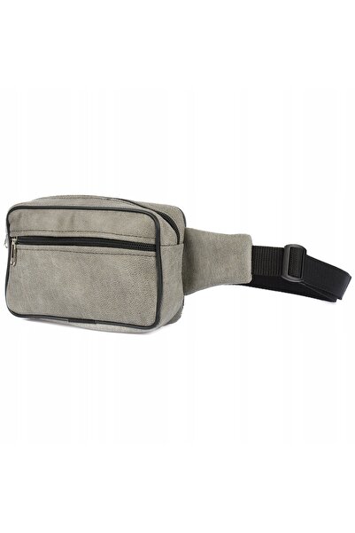 Other Men's waist bag, adjustable, -nubuck leather, elegant