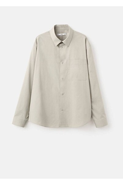 MANGO Man %100 pamuklu rahat kesim gömlek