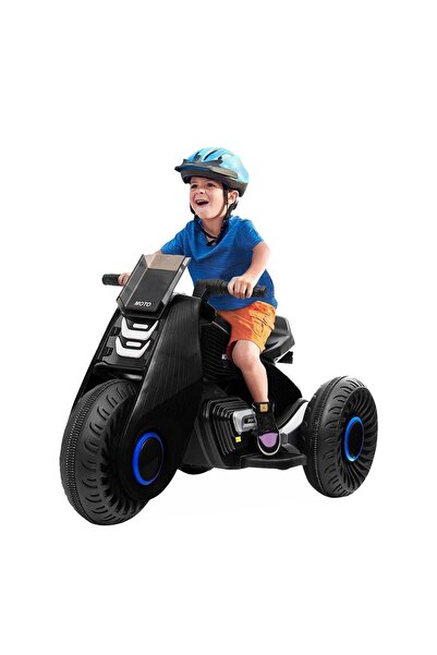 MOTO دراجة ترابية سوداء 6 فولت/4.5 أمبير/ساعة للأولاد والبنات، من عمر 3 إلى 7...