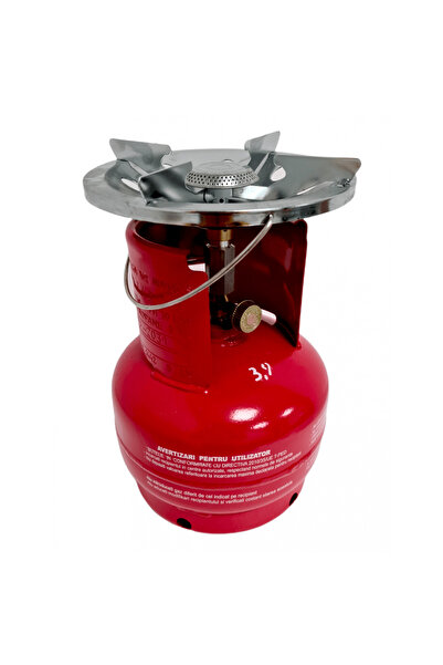 elefant Camping cylinder with LPG burner, metal, 5 L, 2 kg gas, 1/2 thread, test pressure