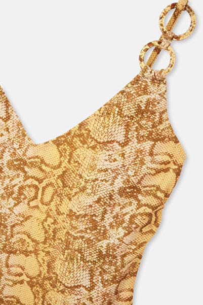 Dagi Multicolor V-Neck Patterned Mayokini