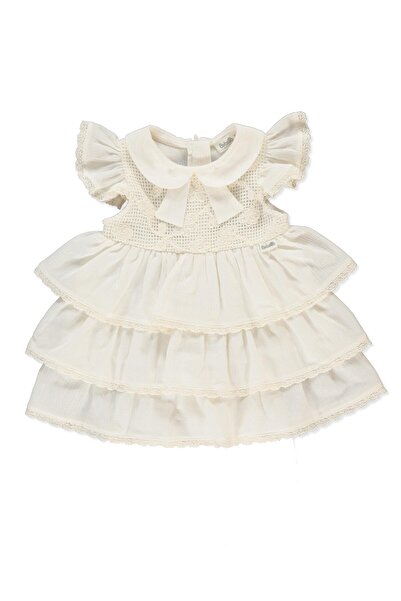 Bebetto فستان منسوج (مجعد) إكرو