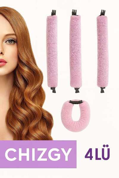 CHIZGY Set de 4 ondulatori Welsoft pentru coafarea părului, fără căldură, nu ...