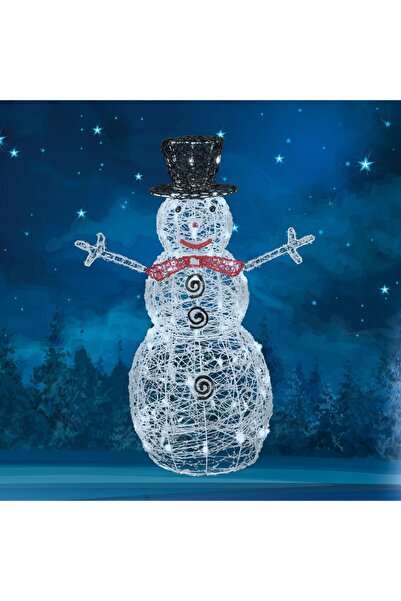 Somogyi Elektronic LED Acrylic Snowman, 90 cm, 80 LED Cool White/Warm White, Indoor and Outdoor, KDA