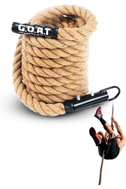 Goat حبل تسلق ممتاز، 9 أمتار × 38 مم مصنوع من الجوت الطبيعي، حبل تدريب شديد ا...