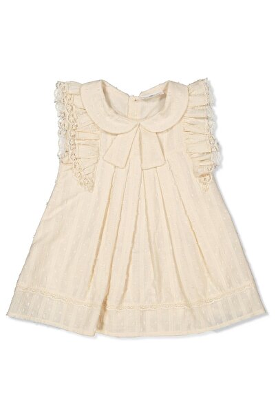 Bebetto DOKUMA ELBİSE (ELEGANT) KOYU EKRU