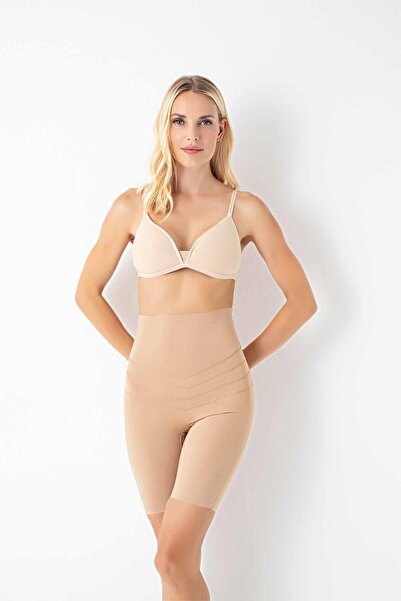 İmer Çamaşır مشد طويل عالي الخصر بلون البشرة للنساء - مشد لتشكيل الجسم C0T0N15