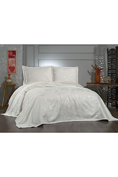 Çapa Home ÇİFT KİŞİLİK PİKE TAKIMI 250 X 260 CM 2 YASTIK BEJ KREM