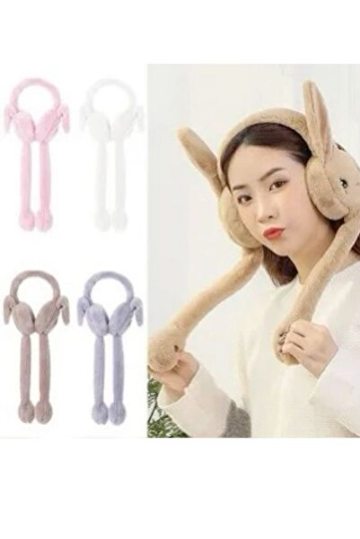 312 KONSEPT Kaliteli Hareketli Peluş Kulaklık Oynar Kulaklı Sesli Tavşanlı Pe...