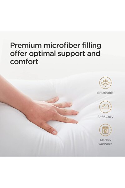 Acanva Cooling Bed Pillows for Sleeping, Luxury Hotel Quality 3D Microfiber Filling with Breathable