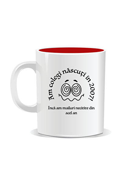 Mug Mania Personalized mug with funny message, I have colleagues born in 2007! I have unread emails from that year