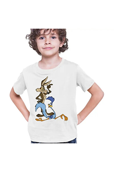 OEM Tricou Copii Baieti Coiotul Strutul Desene Animate