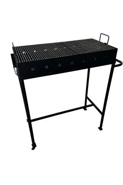 Vivatechnix VMD-1090 metal garden grill, 2 mm steel, 80 x 40 cm, with wheels and removable legs