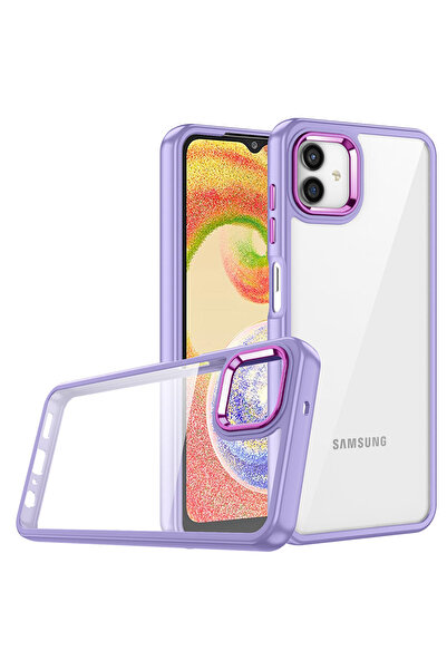 Aden Galaxy A04 Compatible Case Flora Cover - Lilac