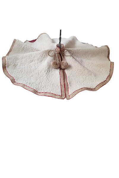 MODA NUR Christmas Tree Skirt, Pine Tree Foot Carpet Cover, Off-White Color, Plush 70 cm