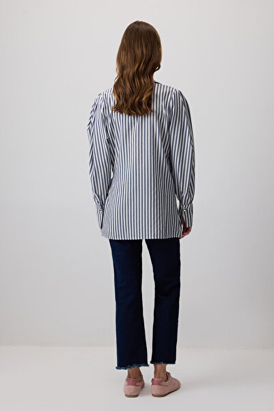 Touché Privé Cămașă cu dungi cu legături laterale