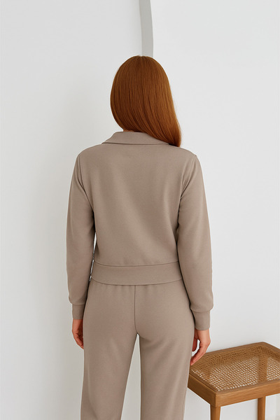 CyRo KADIN MODAL KUMAŞ FERMUARLI EŞOFMAN TAKIMI